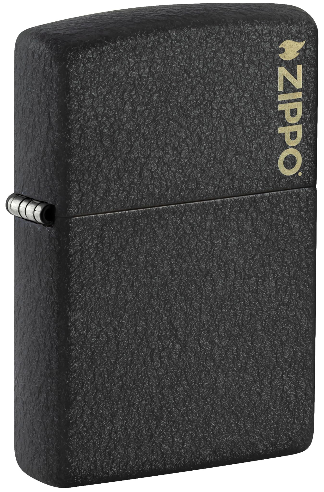 Zippo Isqueiro de bolso clássico preto Crackle® com logotipo Zippo